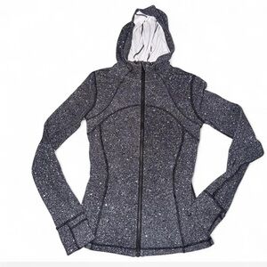lululemon athletica Speckled Dark Gray Hooded Zip Jacket